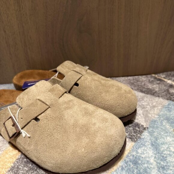 Birkenstock Boston taupe suede mule clogs - Picture 6 of 6